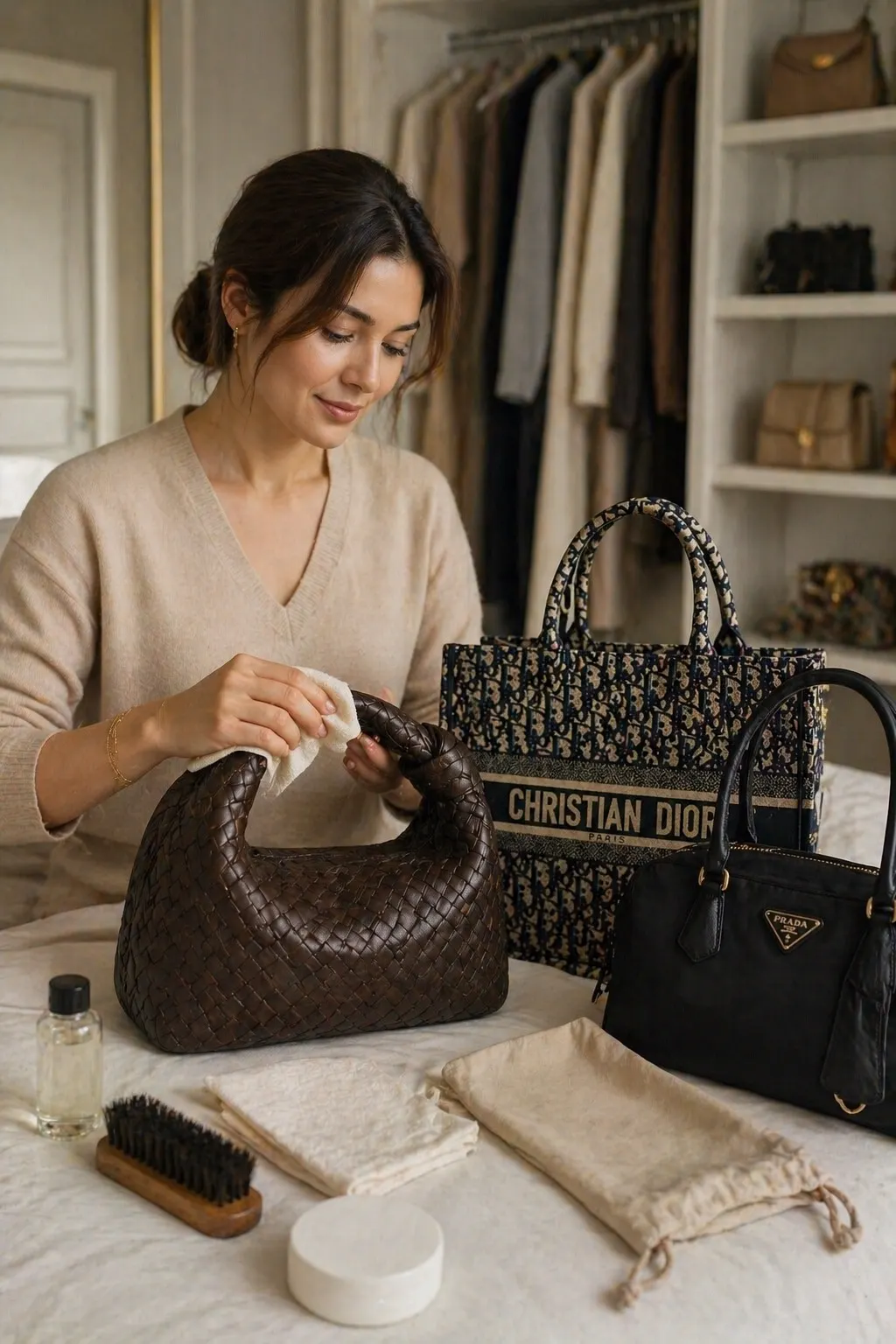 2026 Bag Care Guide: How to Keep Leather, Canvas, and Suede Looking Expensive outfit styling illustration